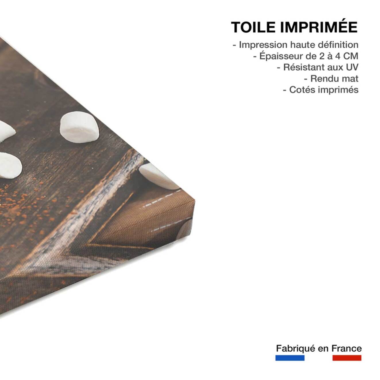 Tableau cuisine un chocolat bien gourmand..  Toile imprimée