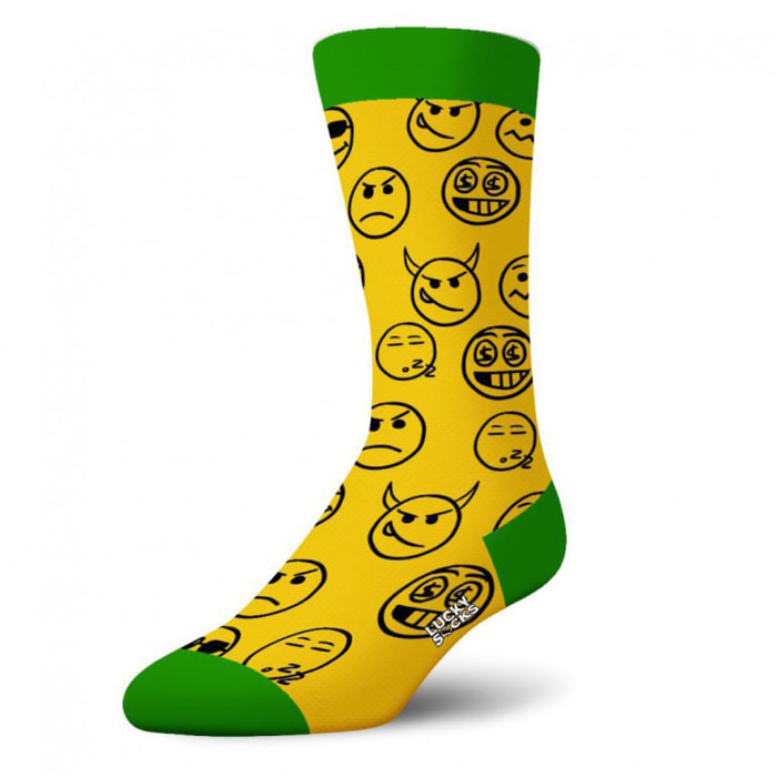 Par de calcetines largos lucky socks diseño emojis