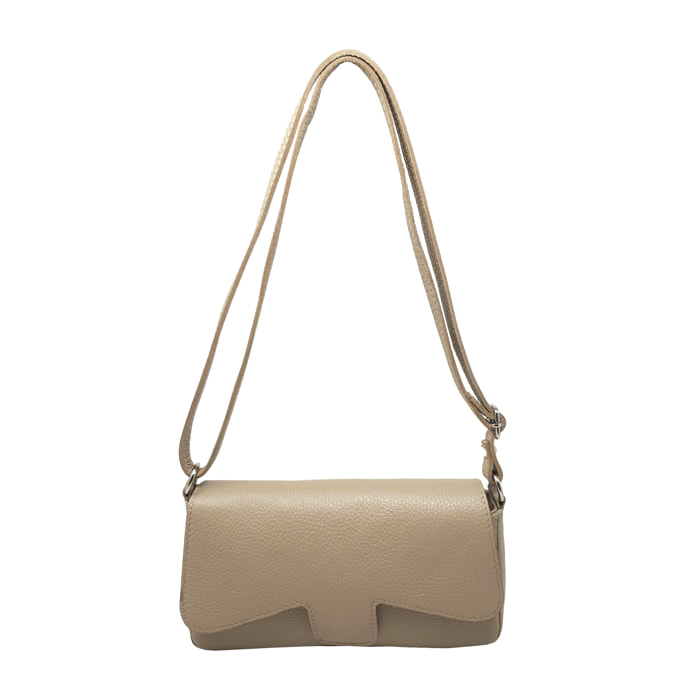 Chicca Borse Tracollina Donna in Pelle Fango