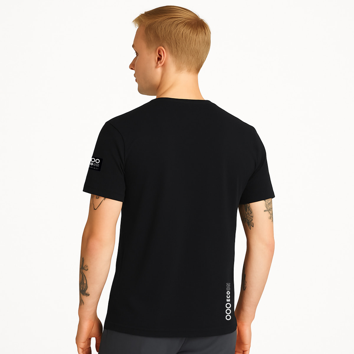 T-shirt ECOON modello La Campetoise in Nero