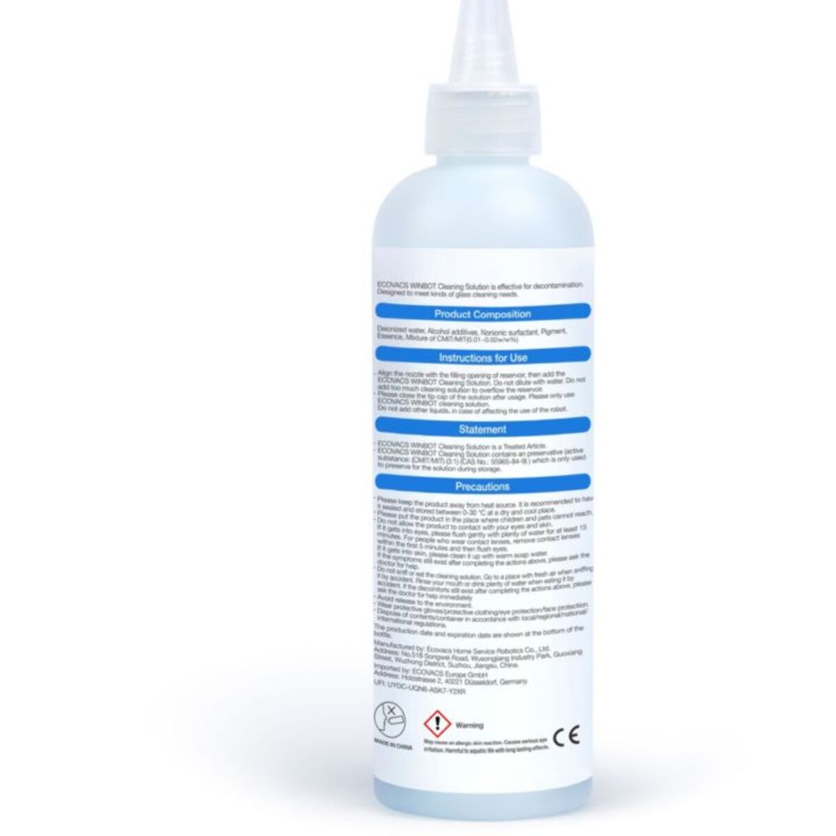 Détergent ECOVACS Nettoyage vitres 230ml robot lave-vitres Winbot