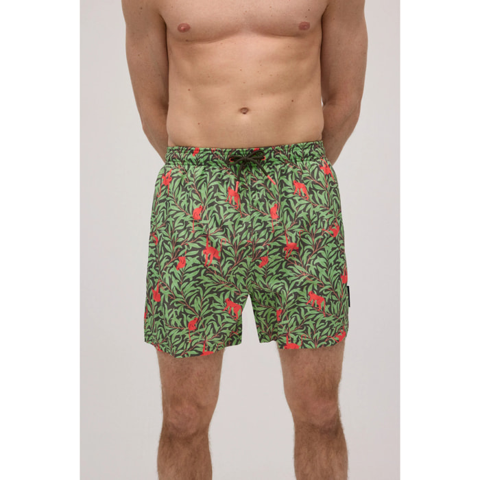 Costume da bagno medio chiaro con stampa scimmie