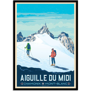 Affiche - Aiguille du Midi Chamonix Mont-Blanc - Olahoop Travel Posters