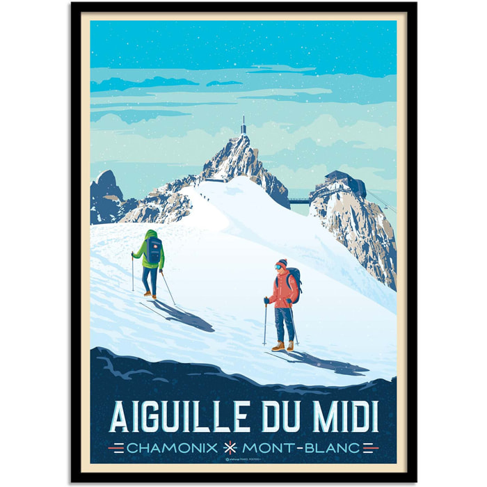 Affiche - Aiguille du Midi Chamonix Mont-Blanc - Olahoop Travel Posters