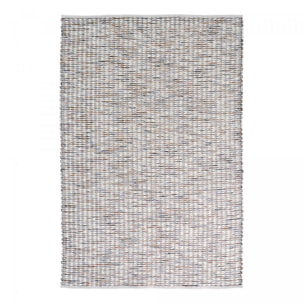 Tapis salon et chambre fait main en laine motif faux uni FIDE