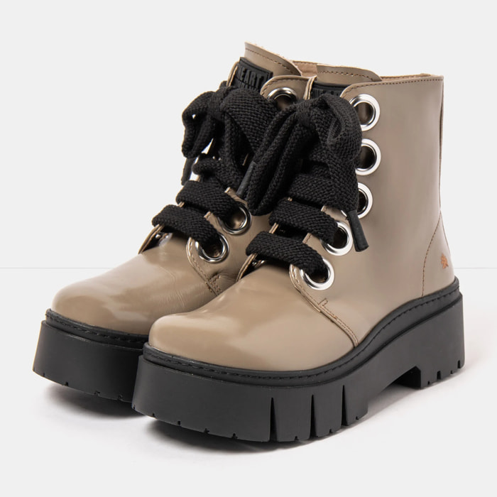 Botines 1799 NAPPA SHINNY TAUPE/ LEEDS color Taupe