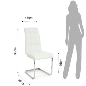 Tomasucci Lot de 4 CHAISES COZY WHITE Blanc