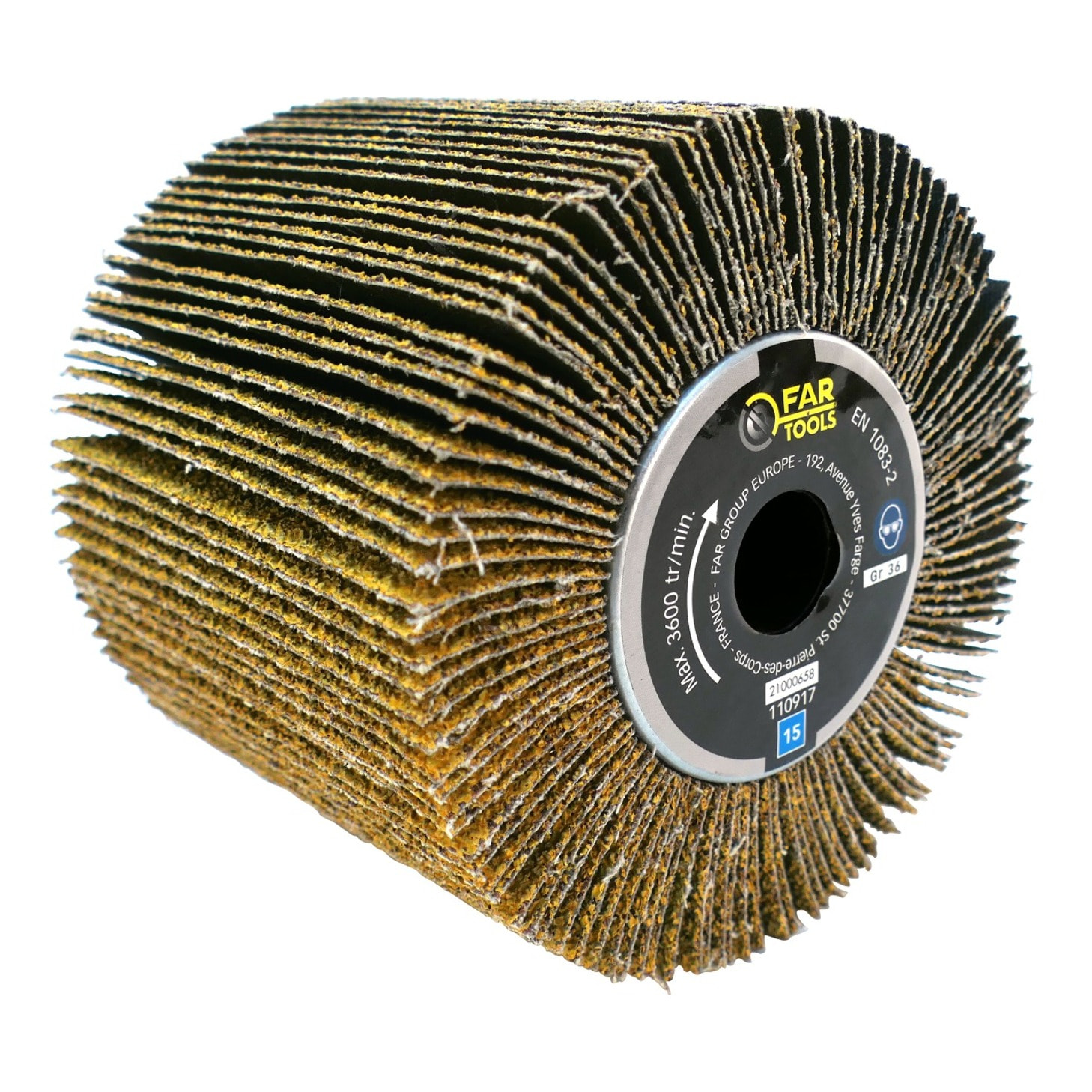 Brosse à lamelles abrasives A36 FAR TOOLS Ø 120 mm L 100 mm - 110917