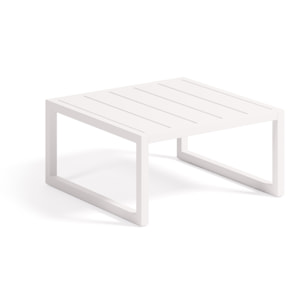 Kave Home - Tavolino 100% da esterno Comova in alluminio bianco 60 x 60 cm