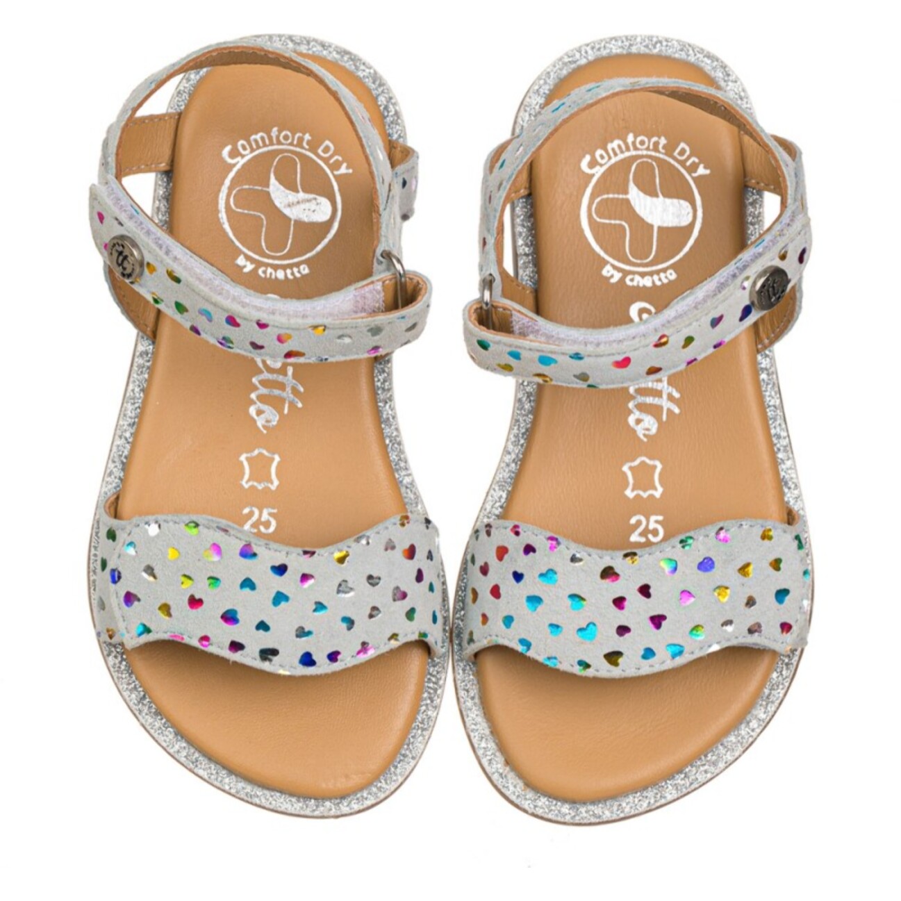 Sandalia de estampado corazones