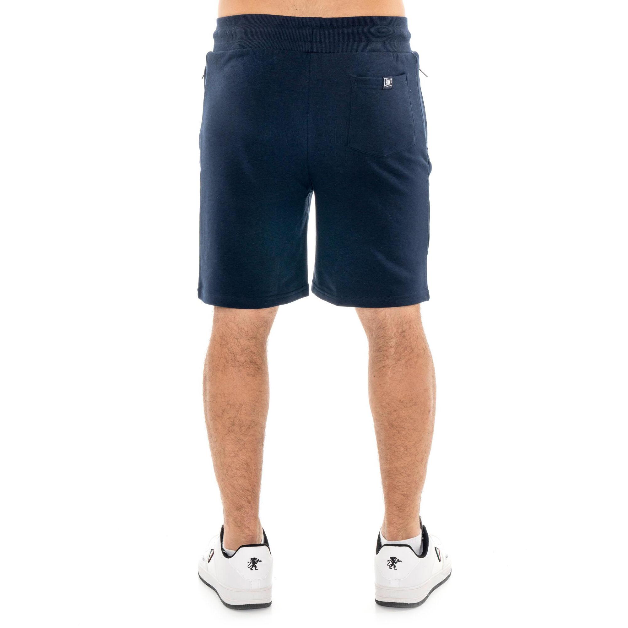 Bermuda uomo con zip e logo piccolo
