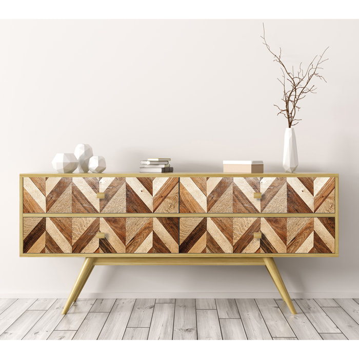 Stickers adhesivos de CERAMIKO - Rombos madera 65x100