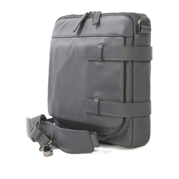 Borsa a tracolla  unisex In Vera pelle Made in Italy 27x22x5,5 cm