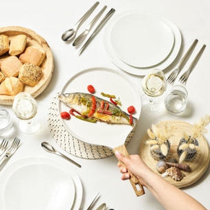 Mythic - Crépière 25.7 cm con rivestimento in ceramica bianca