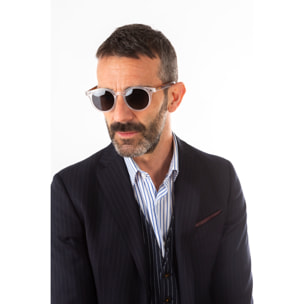 Gafas de sol OCEAN HONFLEUR - Blanco transparente mate con patillas en carey y / Ahumada