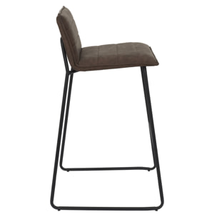 Chaise De Bar Warren Marron - Lot De 2