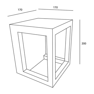 Forlight Aplique Ip65 Box Led 4W 4000K Cemento 208Lm