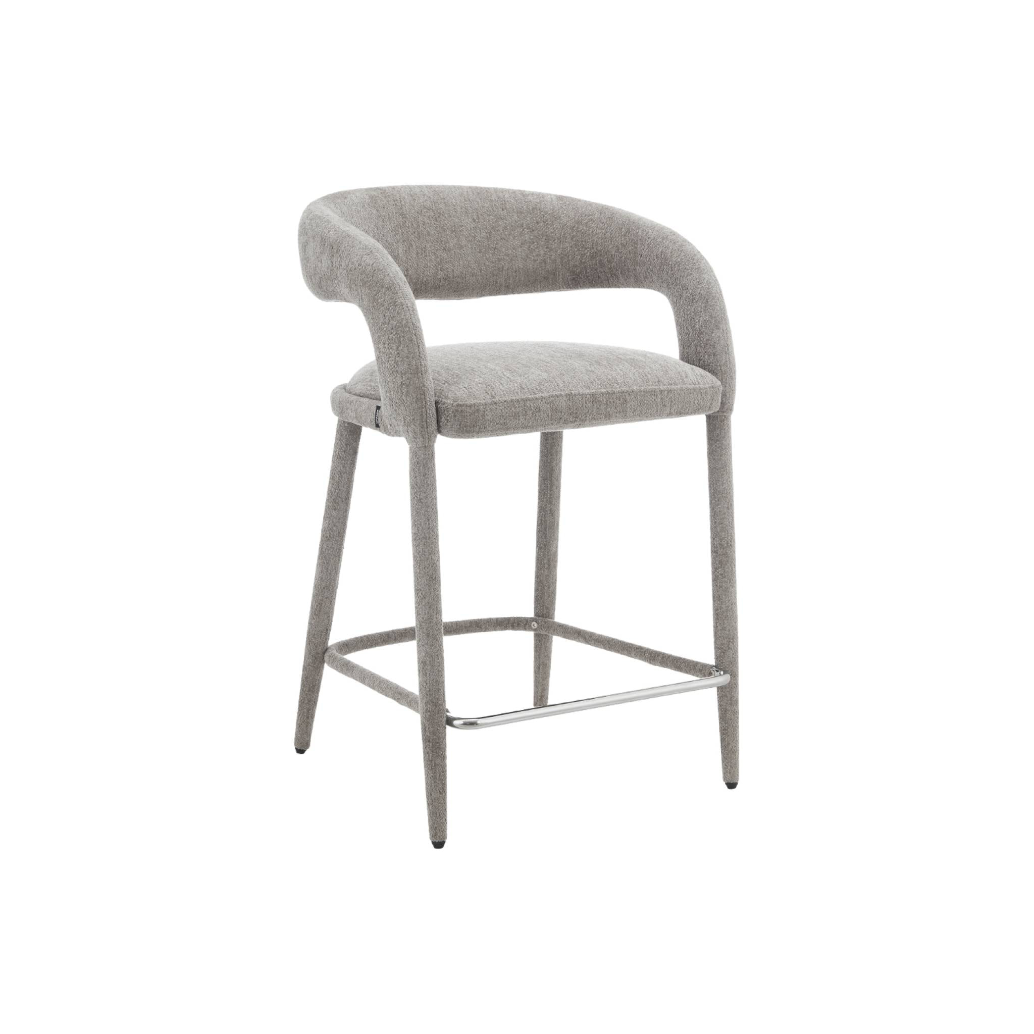 Tabouret de bar contemporain tissu (lot de 2) ALESSIA
