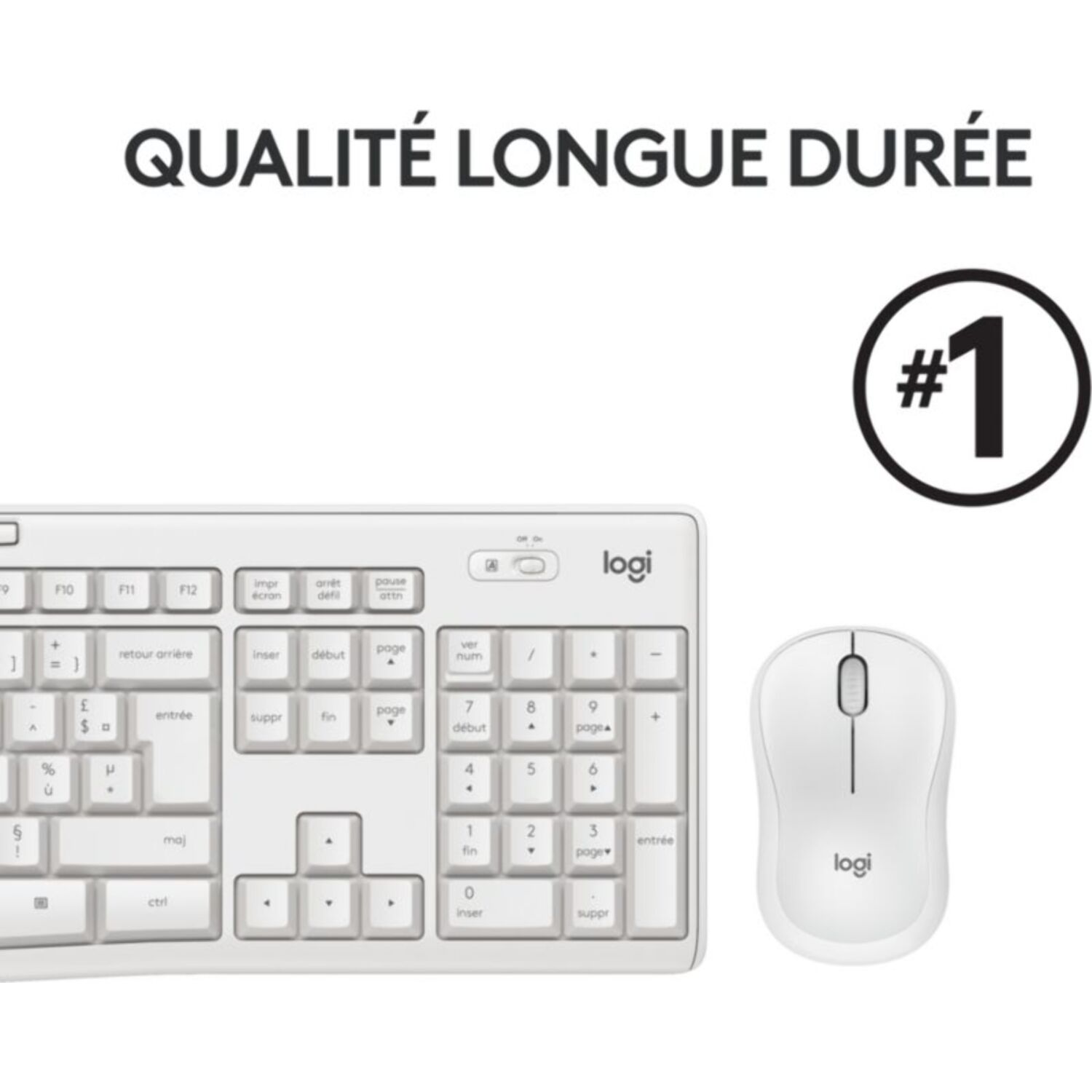 Pack LOGITECH MK295 Silent Wireless Combo White