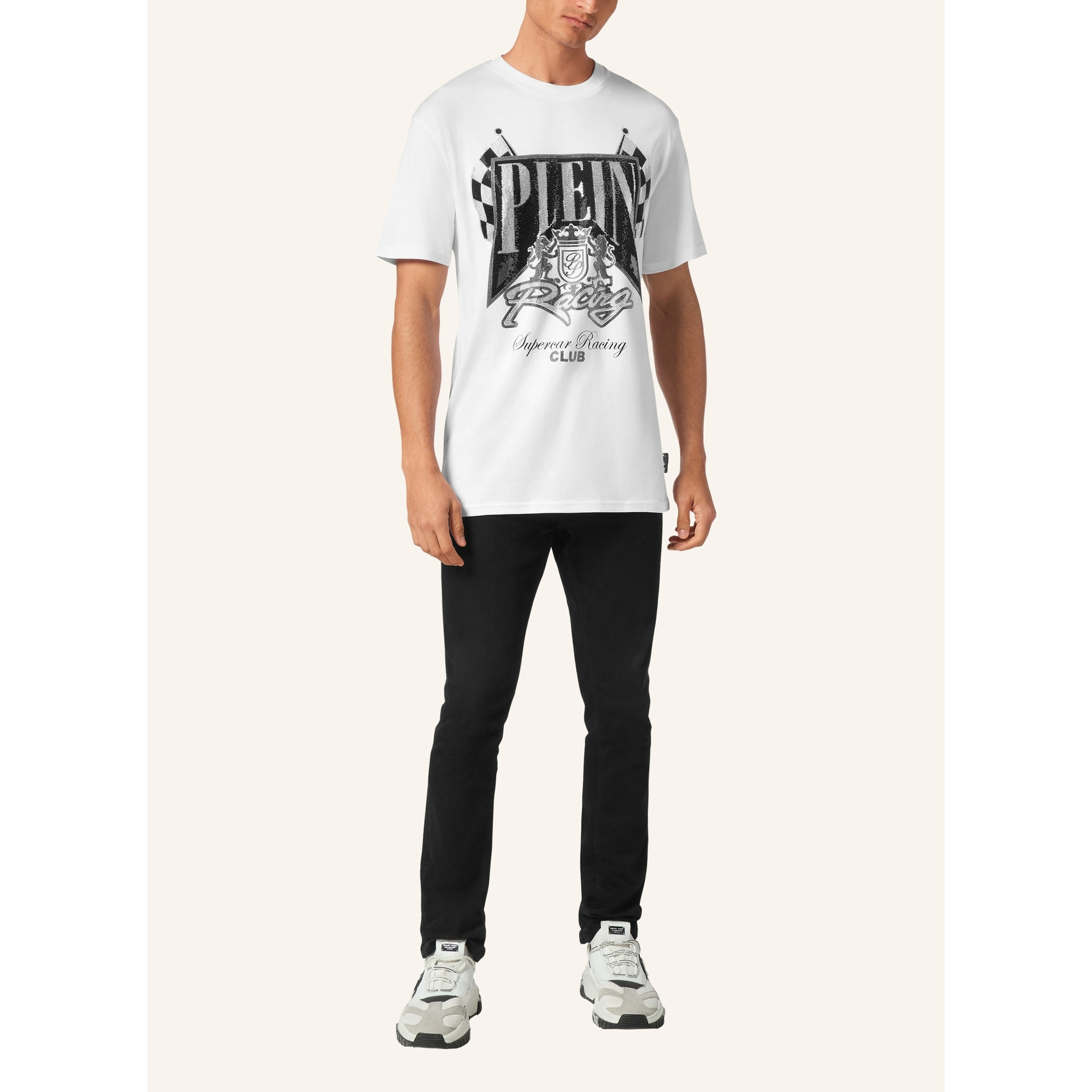 PHILIPP PLEIN T-Shirt Round Neck RACING