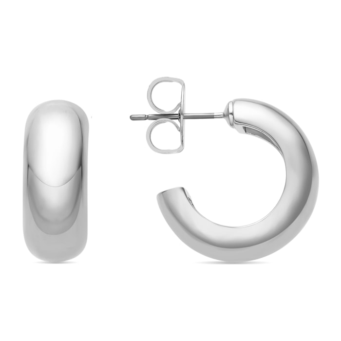 Pendientes de 18,5mm de diámetro acabado plata