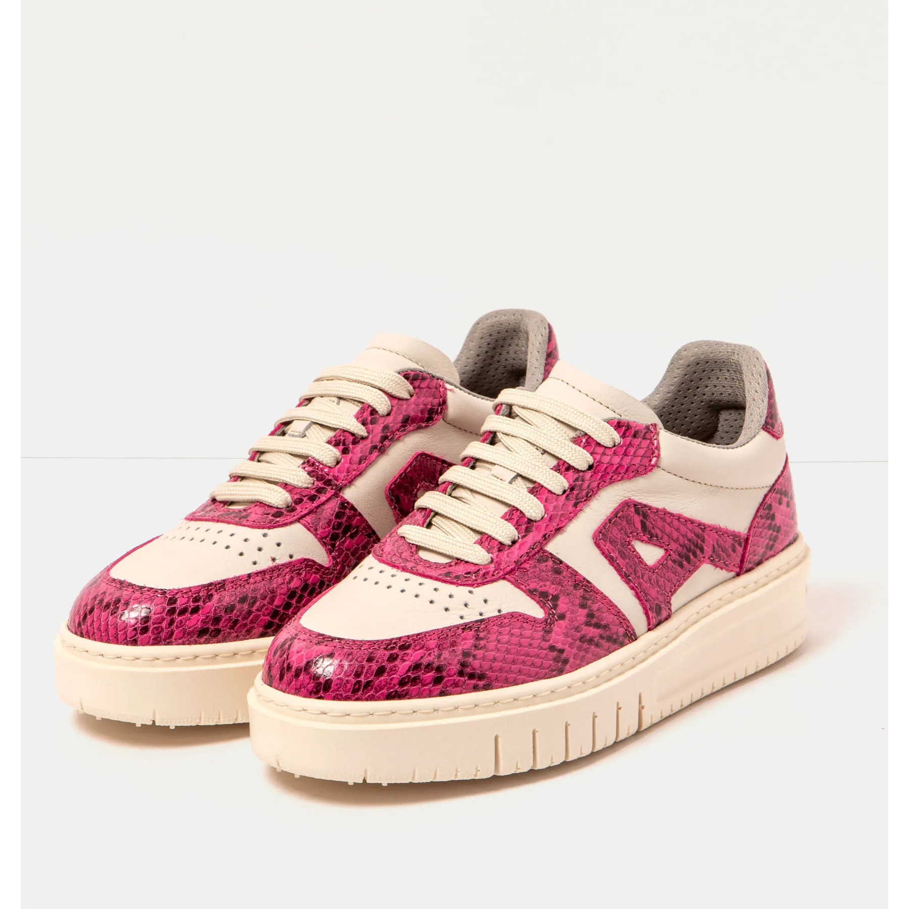 Zapatillas 1777 SNAKE FUXIA-CREAM/BELLEVILLE color Fuxia-cream