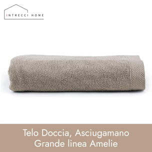 INTRECCI HOME Telo Doccia, Asciugamano Grande in Puro Cotone 500 g, , Morbidezza Extra, Assorbenza Superiore, Elegante e Durevole,