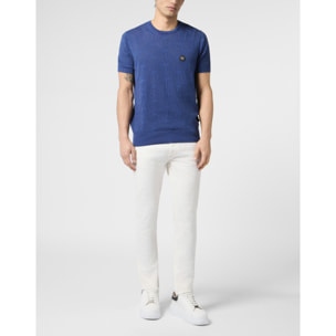 PHILIPP PLEIN Super Straight Cut Jeans Embroidery Monogram