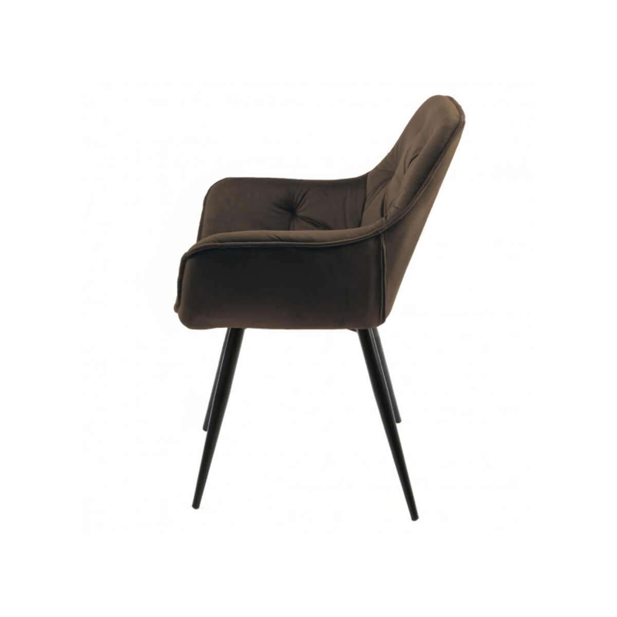 Lot de 2 chaises en velours capitonné avec accoudoirs - PIANA