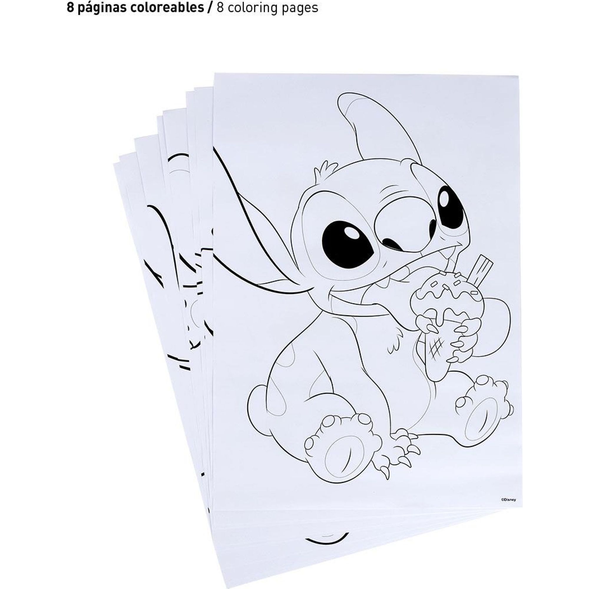 Set Papelería Coloreable Stitch