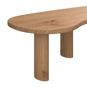 Table basse organique en bois massif de mindi - Brandan