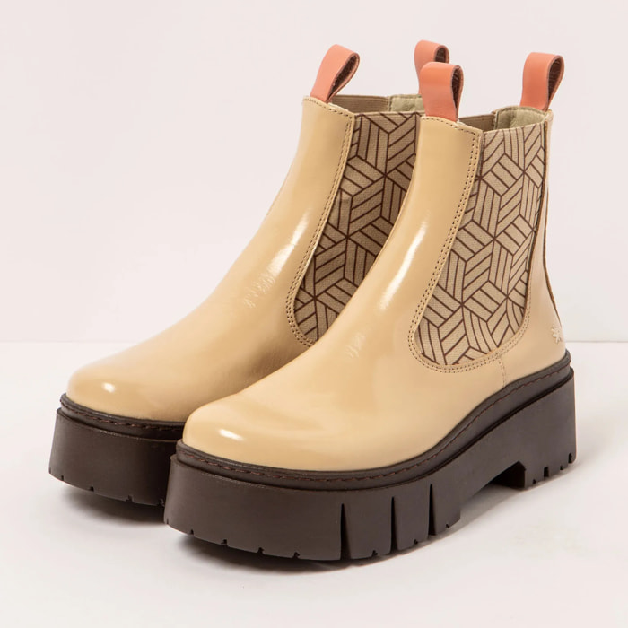 Botines 1766 NAPPA SHINNY CHAMPAGNE-FLAMINGO / LEEDS color Champagne-flamingo