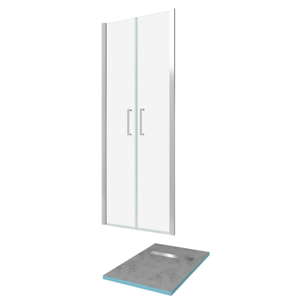 Pack Paroi de douche 80x200 cm + RECEVEUR DE DOUCHE A CARRELER 80x120 RECOUPABLE