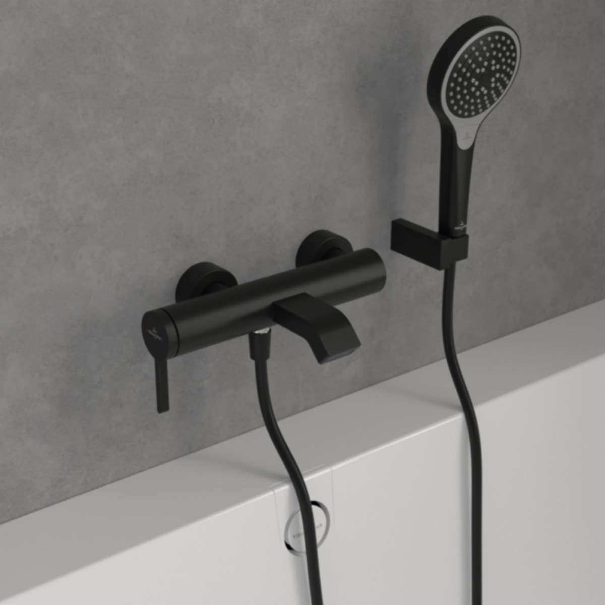 Mitigeur bain douche mécanique Dawn Two Noir mat