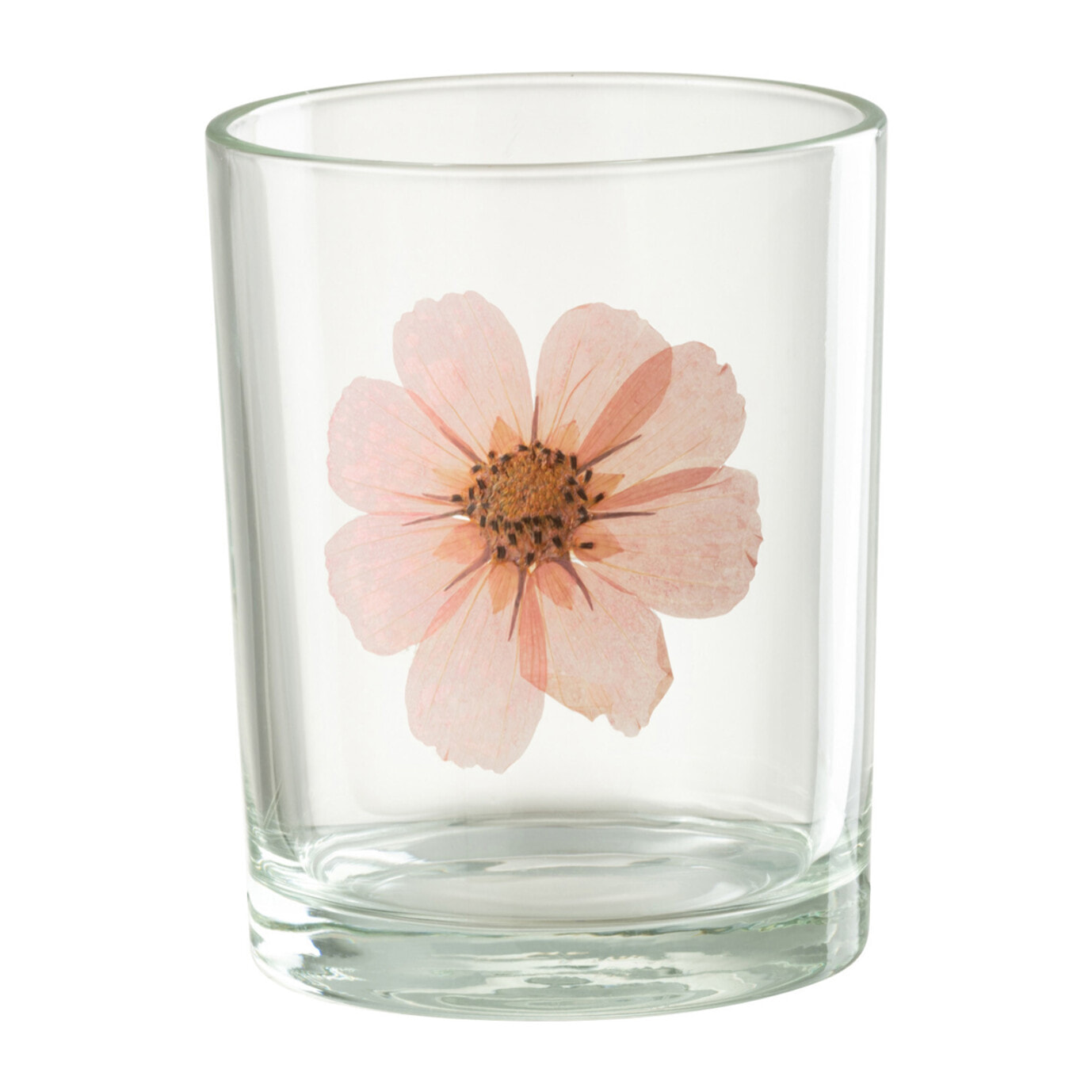 J-Line photophore Fleur - verre - rose/mix