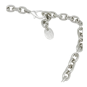 Collar candado GD en cadena ligera plata