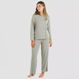 Pijama largo viscosa mujer liso