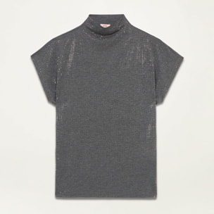 Oltre - Camiseta con microcristales - Gris