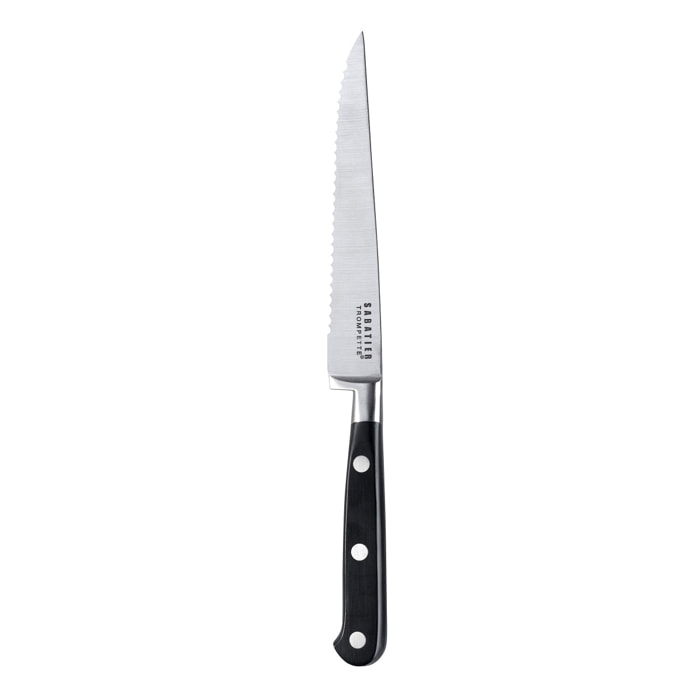 Sabatier Trompette - Coffret 6 couteaux steak lame dentée