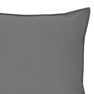 Taie D'oreiller 100%coton 57fils Et Lyocell Acier