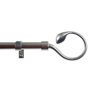 Tringle à rideau ø19mm Lierre Argent 160-300cm