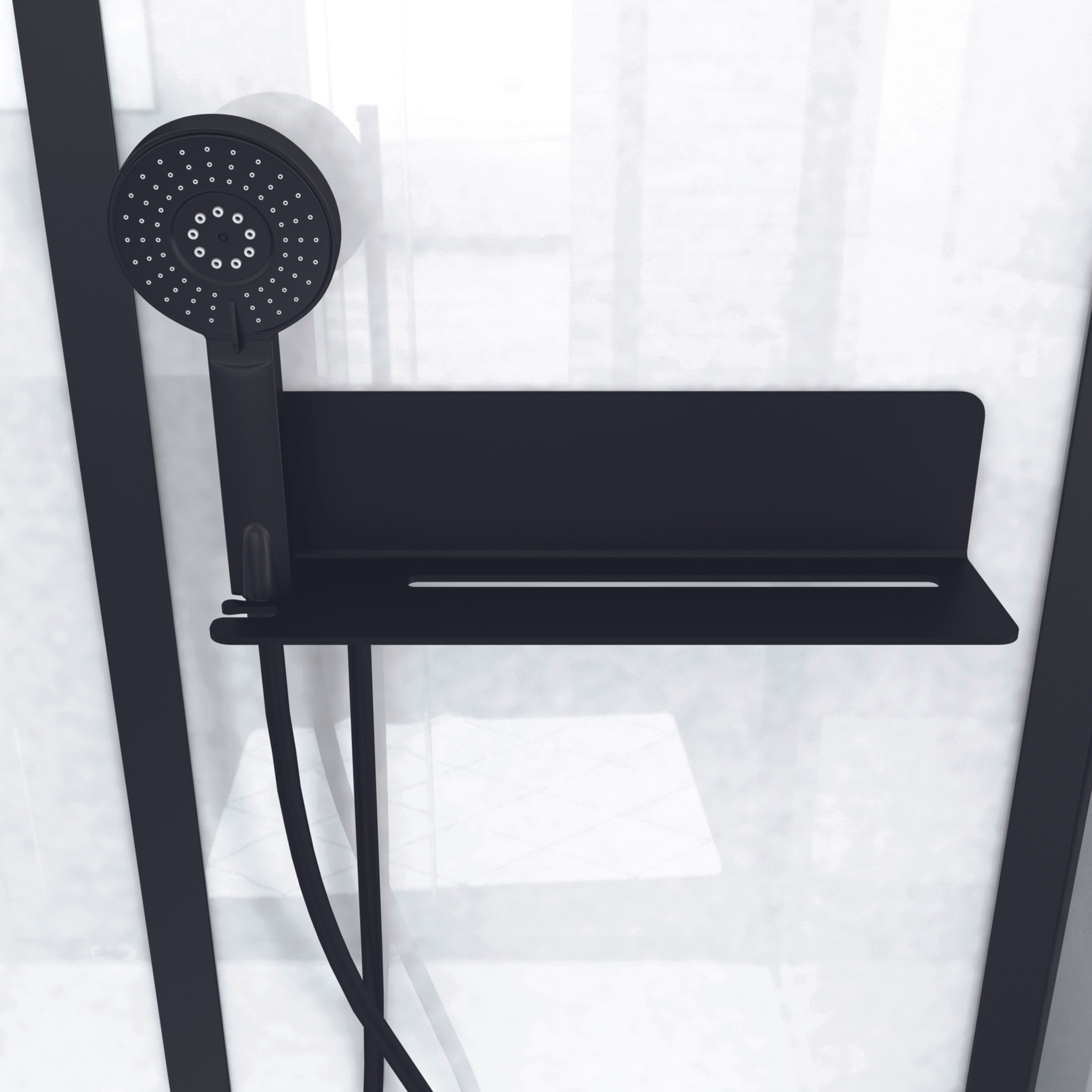 Cabine de douche 115x90x210 cm avec receveur + bonde 90mm + Grille linéaire - FACTORY 2