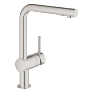 GROHE Minta Mitigeur monocommande Evier douchette extractible finition Supersteel