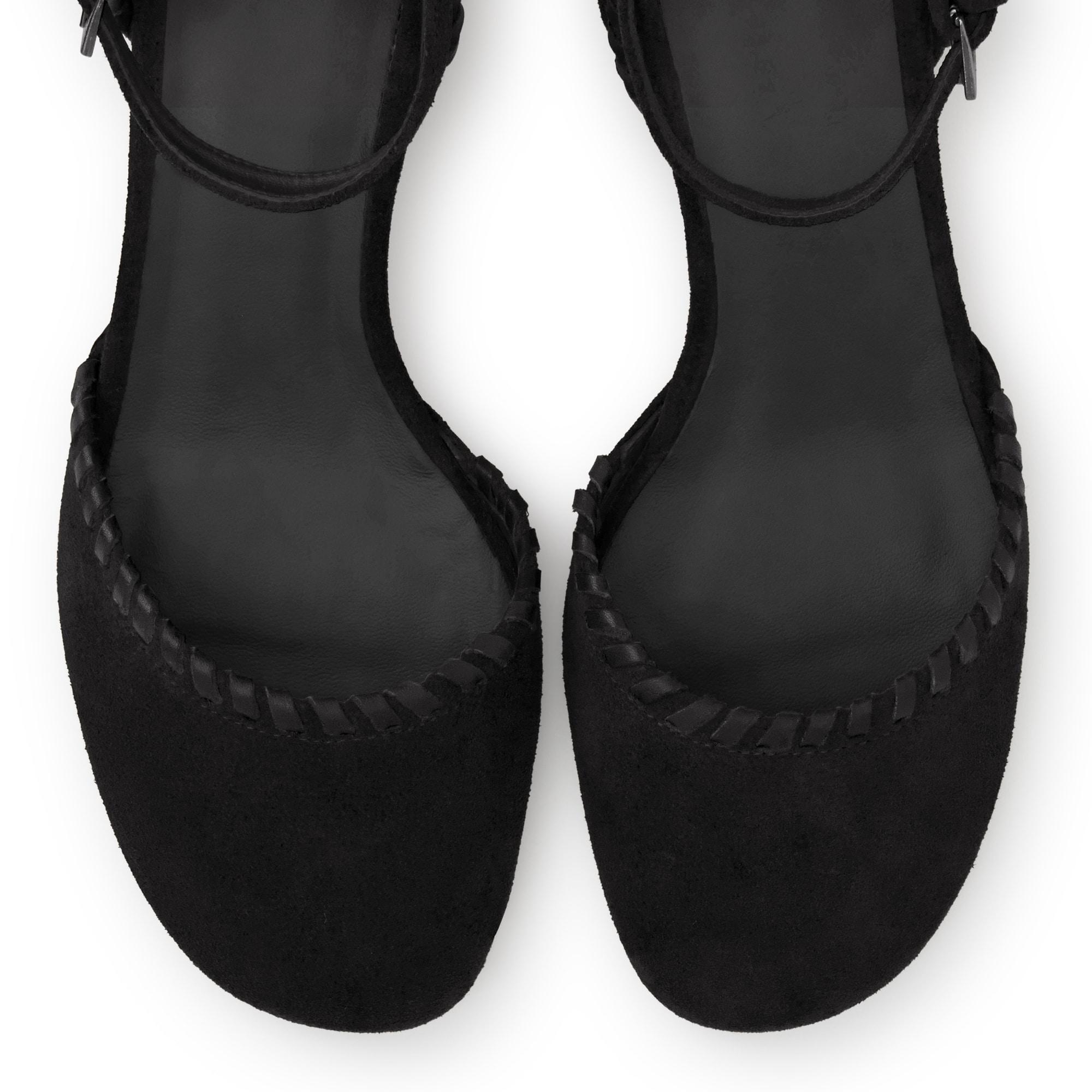 Zapato tacón Adela en serraje con tacón de 4 cm