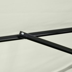 Sombrilla Rectangular 230x130x249 cm Parasol para Pared Media Sombrilla con Manivela Protección UV Impermeable Sombrilla para Balcón Terraza Jardín Crema