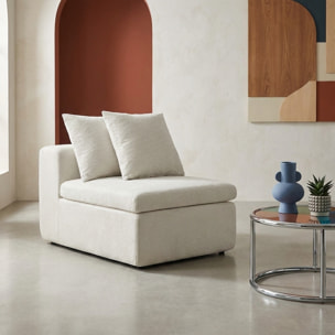 Fauteuil compressé pour canapé modulable tissu chenille 1 place MOVI