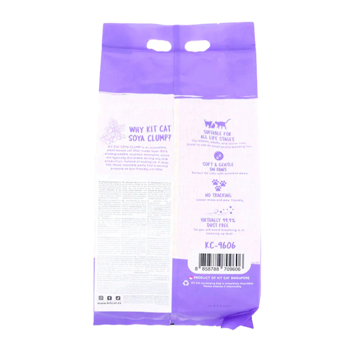 Pack 6 Kit Cat Arena Eco Nova - Lavender 7 L Arena para gatos