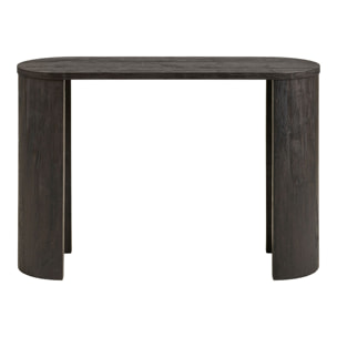 Consolle Bibione in MDF marrone scuro con gambe in legno 114x38x75 cm