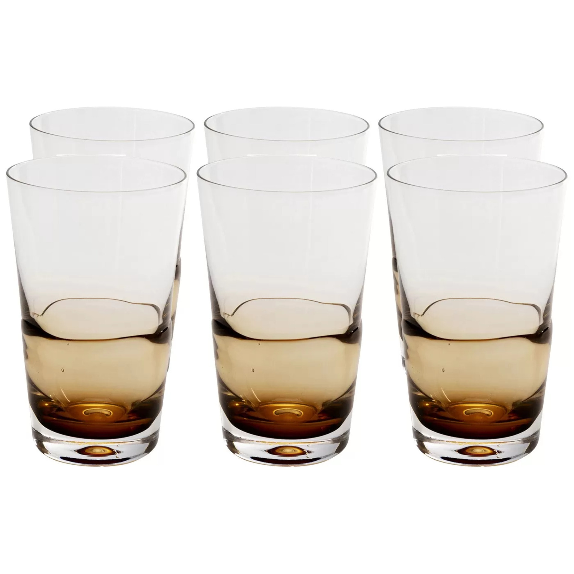 Verres à eau Mimi ambre set de 6 Kare Design