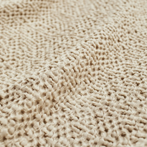 Couvre lit uni en coton, SONGE, Vanille